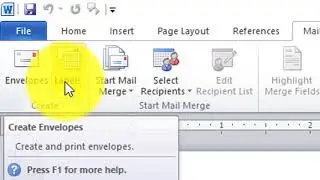 Create Mailing Labels Using Merge