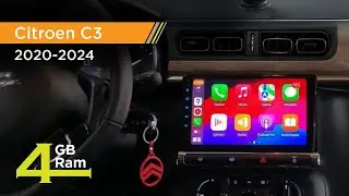 Citroen C3 2020-2024 4 GB RAM QLED Ekran Kablosuz Carplay Android Multimedya Navigasyon