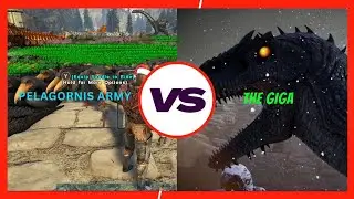 Giganatosaurs Vs Pelagornis Army.