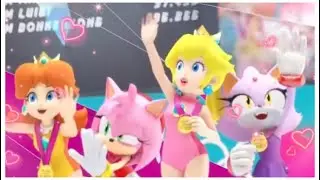 Mario & Sonic at the London 2012 Olympics game ~ Peach & Daisy Scene