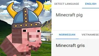 Minecraft Pig in different languages meme