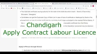 Chandigarh - Obtain Contract Labour Licence for Contractor (Online)