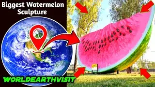 🤯 Biggest waterlemon sculpture on google maps and google earth 🌎 #video #earth #map #worldearthvisit