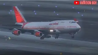 Air India 747 taking off from KSEA in Golden hour.