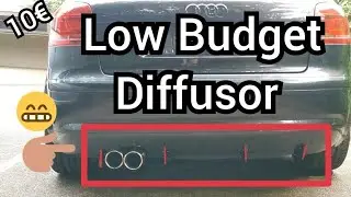 Low Budget Diffusor Finne Flaps Fins Plates Audi A3 8P 2003-2012