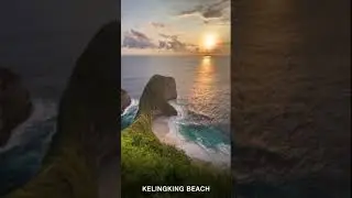 Sunset in Kelingking Beach Nusa Penida #sunsetview #kelingkingbeach #nusapenida #kelingkingbeach2023