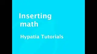 Tutorial   Inserting math