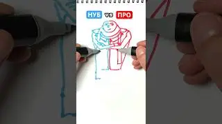 НУБ😢 и ПРО🥲 рисуют Грю из #гадкийя #грю #маркеры #грюгадкийя #нубипро #гадкийя4