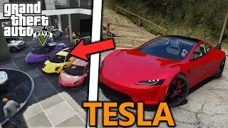 Stealing a Tesla In GTA V Tamil