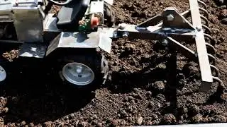Realistic Mini Tractor Harrow | Smoothing Real Soil (DIY Machine)