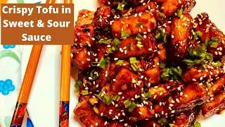 Garlicky Crispy Sweet & Sour Tofu | Tofu Stirred Fry  Crispy Tofu in Sweet Sauce | Korean Tofu