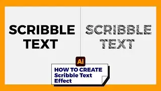 Adobe Illustrator Tutorial | How to Create Scribble Text Effect (Tips Tricks Tools Beginners 101)