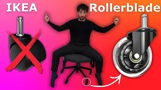 I mounted Rollerblade wheels on my IKEA chair – now it flies!