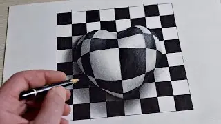 Как нарисовать Объемный 3Д Рисунок Сердце /3D Art Pop Heart