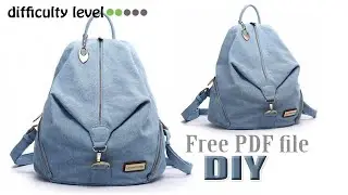 DIY BACKPACK WITH SIDE POCKETS ❤ Denim Bag making at home