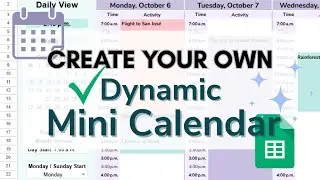 How to Create a Dynamic Mini Calendar in Google Sheets | Step-by-Step Tutorial for Beginners