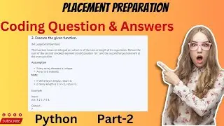 Coding Round Question & Answer | Placement Preparations | Python | @codewithvikas