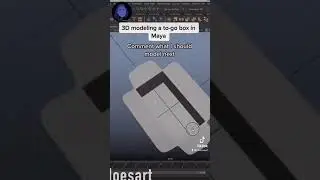 Donut Box 3D model in Maya