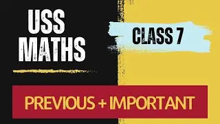 USS 2024 / USS MATHS CLASS / USS important Maths questions