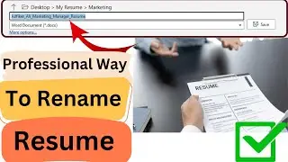 Best Ways To Choose a Resume File Name With An Example | How to name resume files and cover letter.