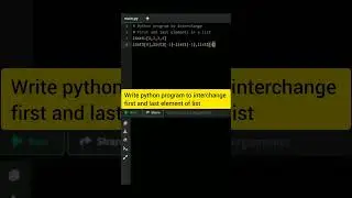 write a python program to interchange first and last element of list #viralshort