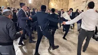 Second Hakafot after the Simchat Torah holiday at the Western Wall in Jerusalem, Israel 2024