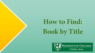 How to Find: Book by Title