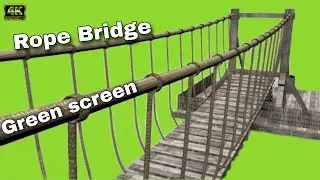 Ancient Bridge Chromakey Rope Bridge Greenscreen
