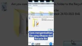 #tutorial Cara mengembalikan file yang dihapus dari Recycle bin #shorts #short #recyclebin
