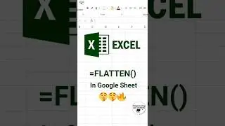 FLATTEN FUNCTION IN GOOGLE SHEET | #excel #shorts #googlesheets