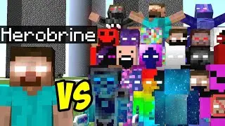 Herobrine vs 30 STRONGEST Creepypasta mobs all parts (3) season 2