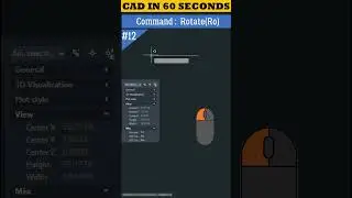 CAD in 60 Seconds | Rotate Command in AutoCAD 