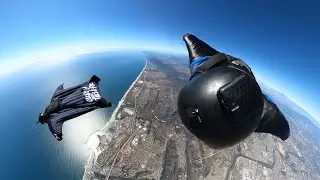 Wingsuit Skydive Above The Ocean | Immersive 360 VR