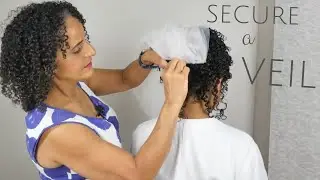 Secure a Veil under a High Bun - working with curly or straight hair - bridal hairstyling help!