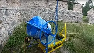 Handmade Crane, Concrete Tub and Mixer 🏗️
