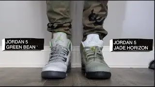 JORDAN 5 JADE VS JORDAN 5 GREEN BEAN....WHICH ONE SHOULD YOU BUY? (With on feet) #Jordan5 #nike