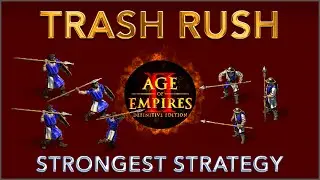 Trash Rush Build Order 🔥Strongest Strategy Ever ➡ 100 pop at 25 mins