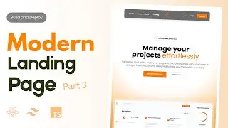 Build a Modern Landing Page Using React, Typescript, Shadcn UI, and Next Js - Part 3