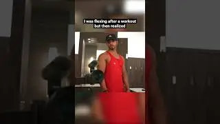 I was flexing after a workout but then realized