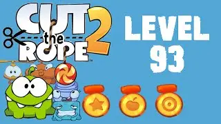 Cut the Rope 2 - Level 93 (3 stars, 58 fruits, 0 stars)