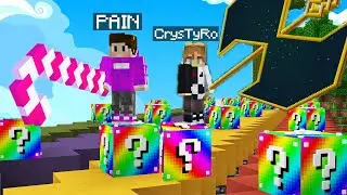 LUPTA INTENSA de LUCKY BLOCK cu PAIN pe Minecraft !