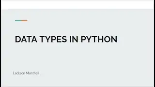 3. Data types in Python