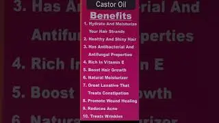 Castor oil 10 Benefits