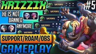 AOV | Arena of Valor | Krizzix Support Gameplay#5 | He is not banned anymore😲👌 | Build | Arcana |
