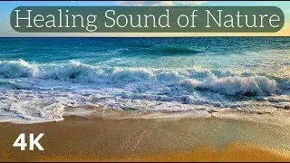 Whispers of the Shore: Alanya Beach Waves Sound Sanctuary | 4K video Healing Sound of Nature