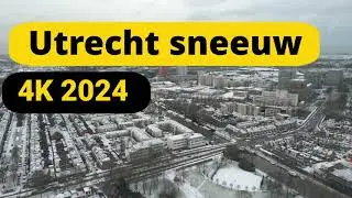 Utrecht in de Sneeuw by Drone [] 4K 2024