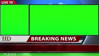 News Background with two green screen motion. anchor and gest green screen.