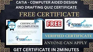 CATIA - Computer Aided Design and Drafting Quiz Certificate | Computer Free Certificate