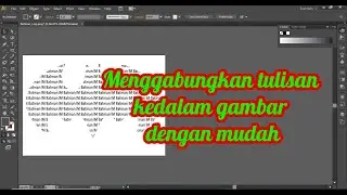 Menggabungkan tulisan dan gambar di adobe illustrator Dengan Mudah