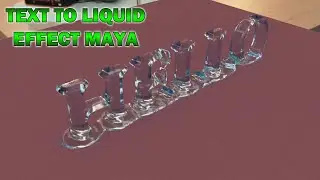 Text to water effect simulation in Maya. Tutorial